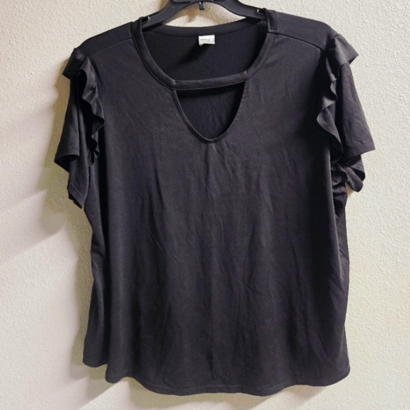 Terra & Sky Tops - NWOT! Terra & Sky Ruffle Sleeve Top